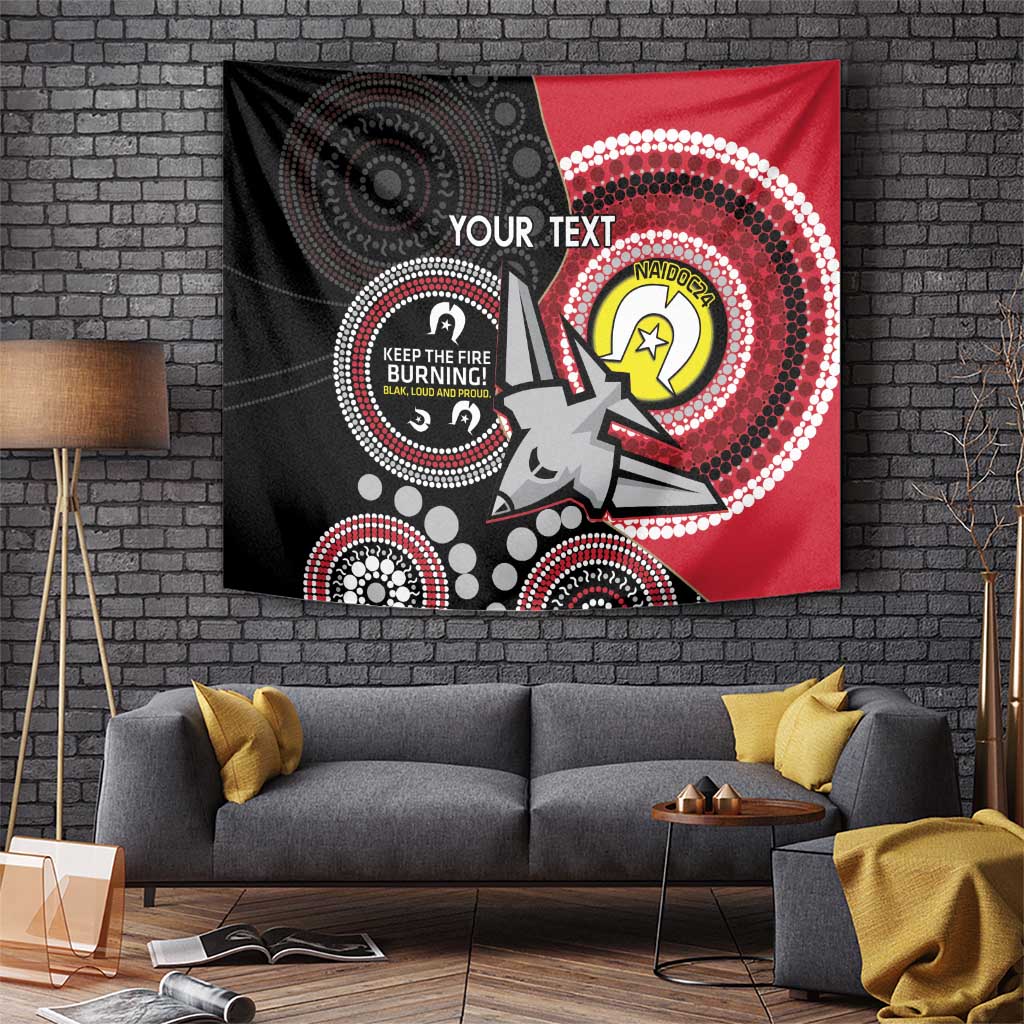 Custom AFL Essendon NAIDOC Week Tapestry Keep The Fire Burning Indigenous Art