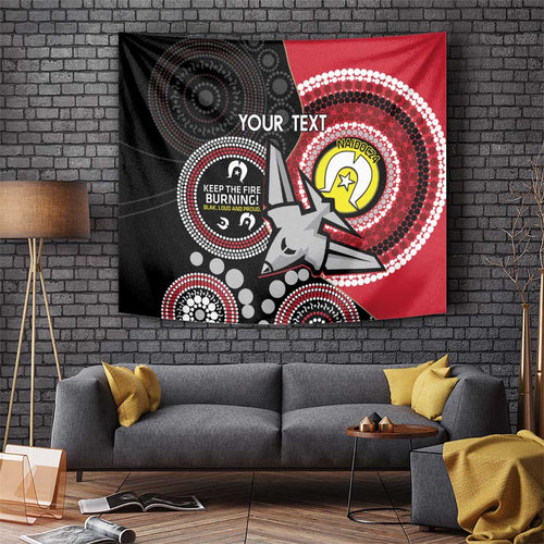 Custom AFL Essendon NAIDOC Week Tapestry Keep The Fire Burning Indigenous Art