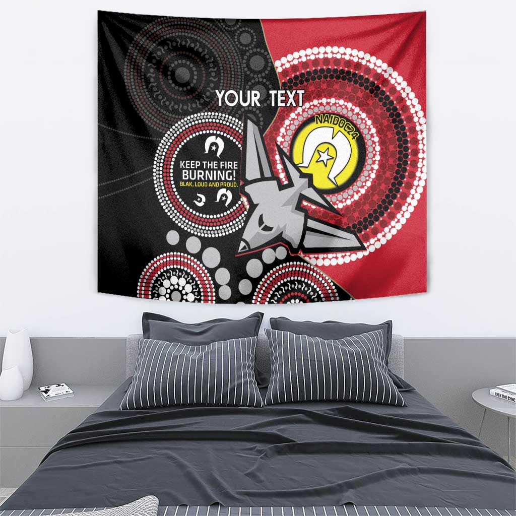 Custom AFL Essendon NAIDOC Week Tapestry Keep The Fire Burning Indigenous Art
