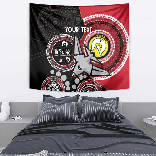 Custom AFL Essendon NAIDOC Week Tapestry Keep The Fire Burning Indigenous Art