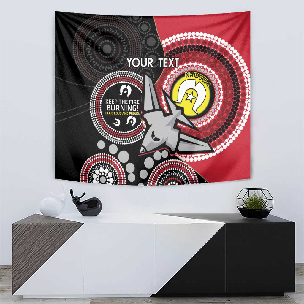 Custom AFL Essendon NAIDOC Week Tapestry Keep The Fire Burning Indigenous Art