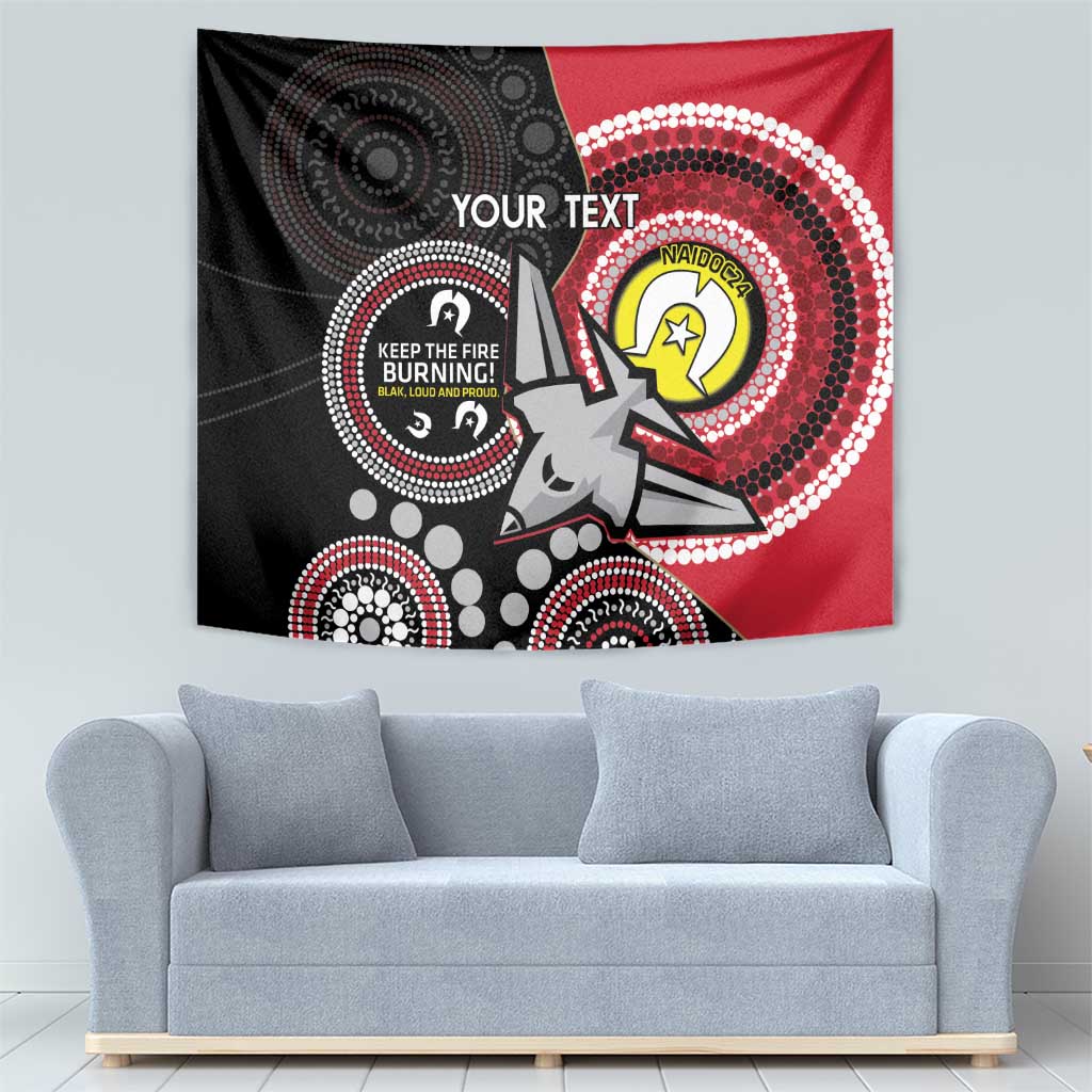 Custom AFL Essendon NAIDOC Week Tapestry Keep The Fire Burning Indigenous Art