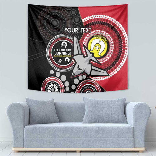 Custom AFL Essendon NAIDOC Week Tapestry Keep The Fire Burning Indigenous Art