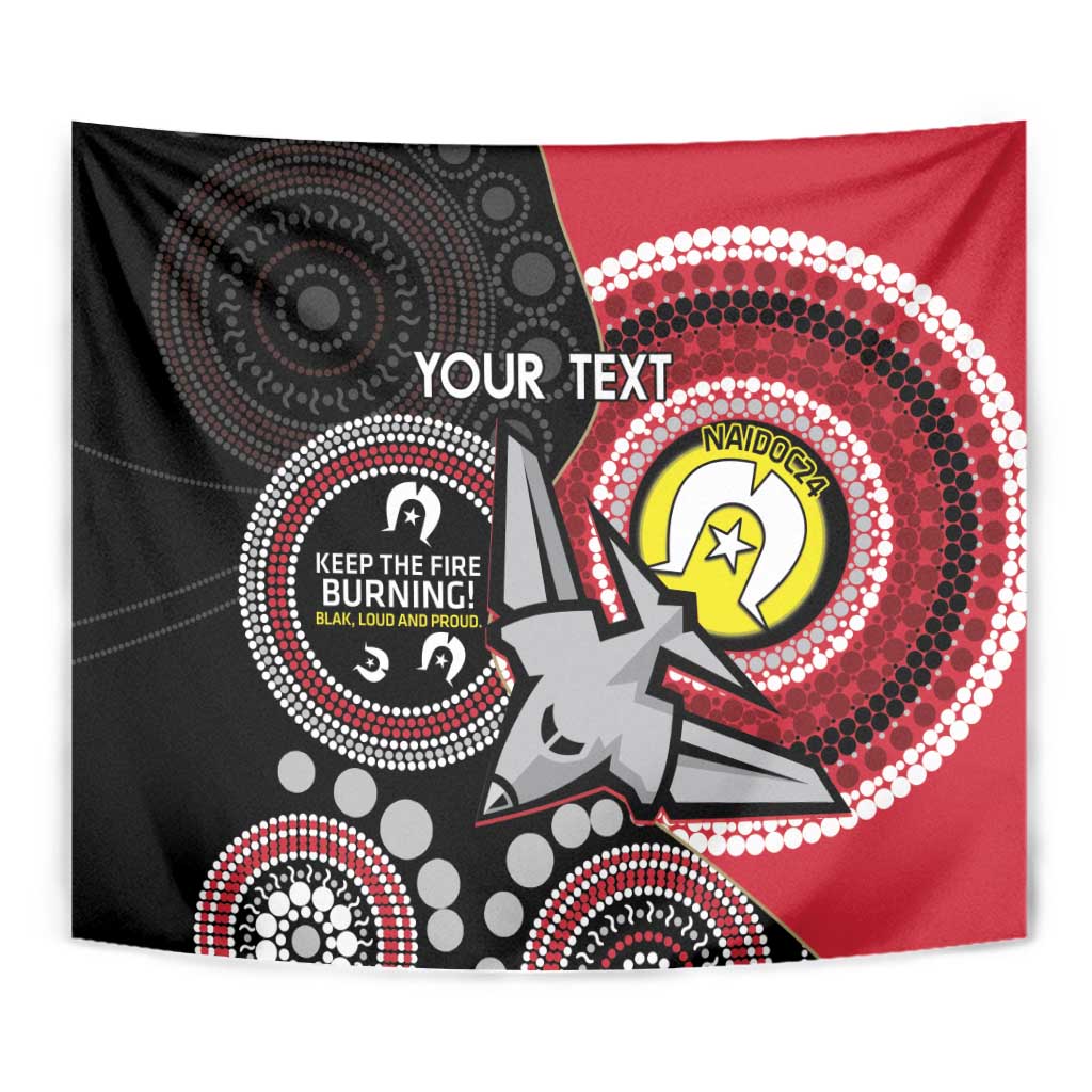 Custom AFL Essendon NAIDOC Week Tapestry Keep The Fire Burning Indigenous Art