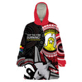 Custom AFL Essendon NAIDOC Week Wearable Blanket Hoodie Keep The Fire Burning Indigenous Art