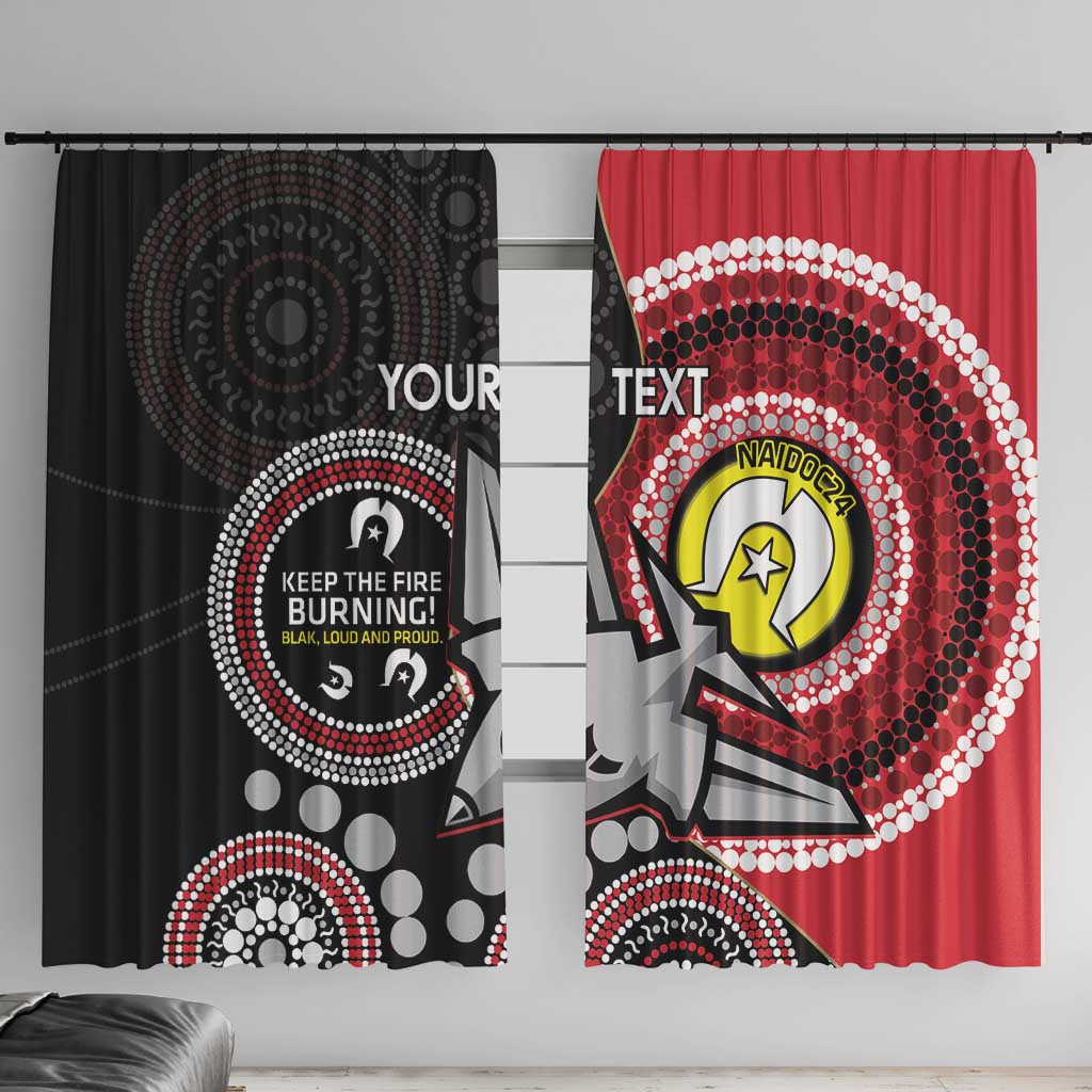 Custom AFL Essendon NAIDOC Week Window Curtain Keep The Fire Burning Indigenous Art