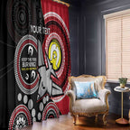 Custom AFL Essendon NAIDOC Week Window Curtain Keep The Fire Burning Indigenous Art
