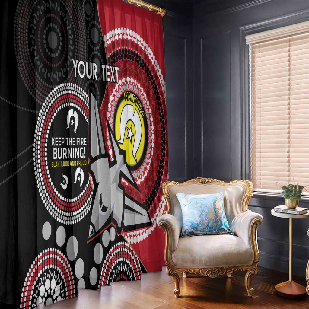 Custom AFL Essendon NAIDOC Week Window Curtain Keep The Fire Burning Indigenous Art