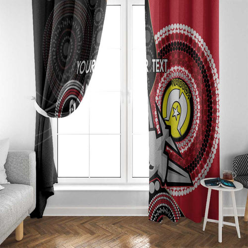 Custom AFL Essendon NAIDOC Week Window Curtain Keep The Fire Burning Indigenous Art