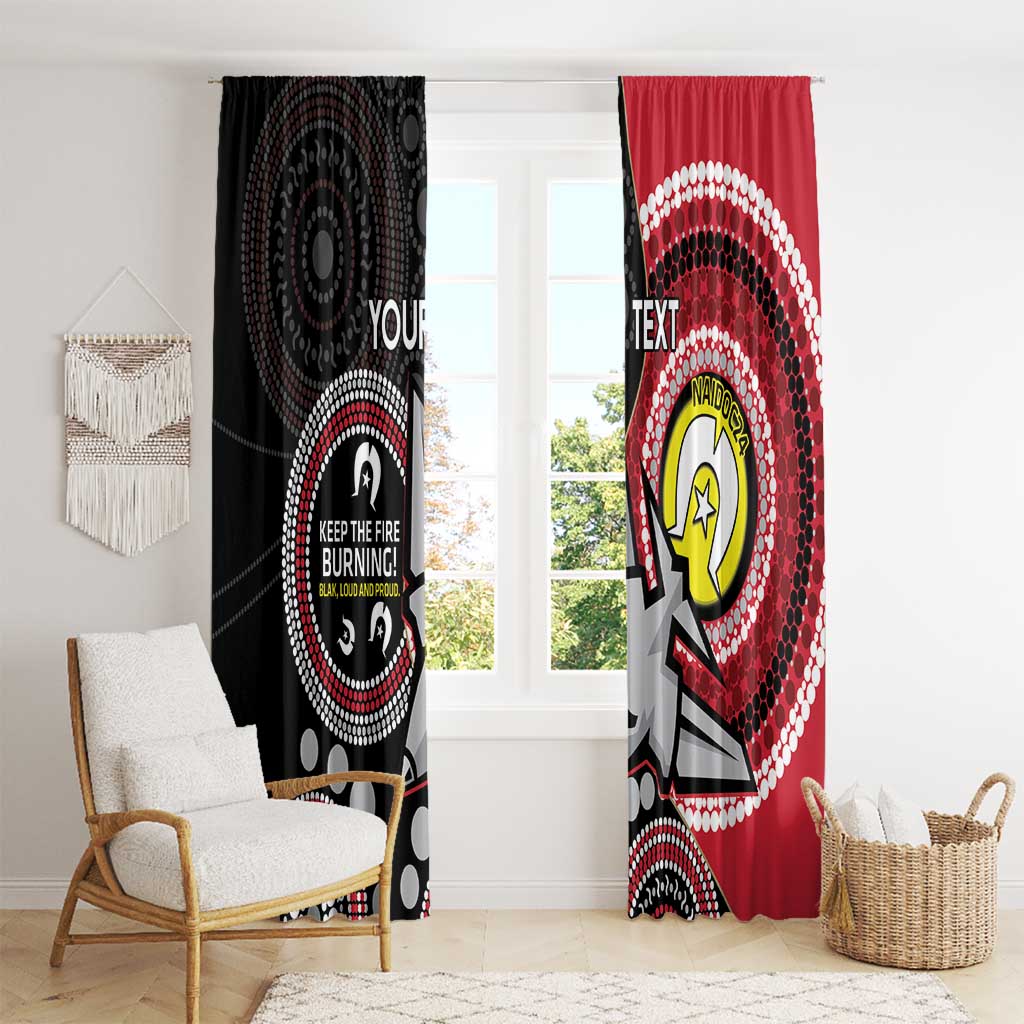 Custom AFL Essendon NAIDOC Week Window Curtain Keep The Fire Burning Indigenous Art