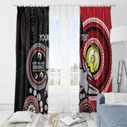 Custom AFL Essendon NAIDOC Week Window Curtain Keep The Fire Burning Indigenous Art