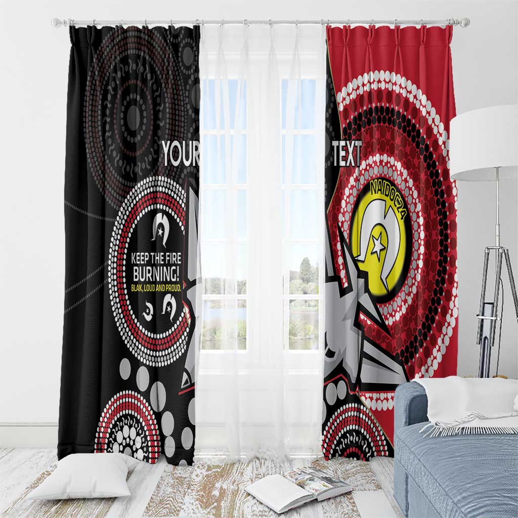 Custom AFL Essendon NAIDOC Week Window Curtain Keep The Fire Burning Indigenous Art