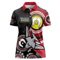 Custom AFL Essendon NAIDOC Week Women Polo Shirt Keep The Fire Burning Indigenous Art