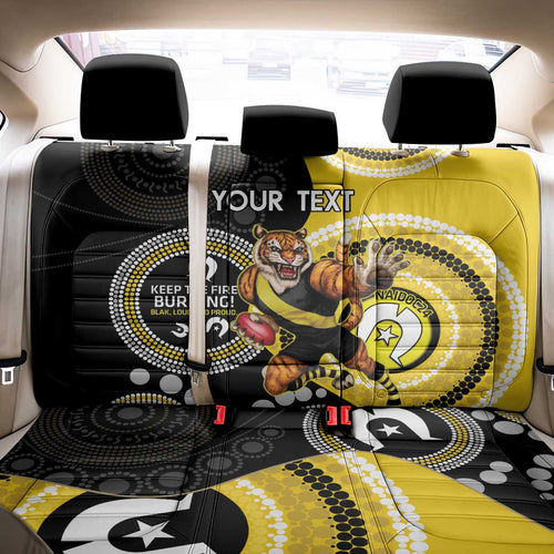 Custom AFL Richmond NAIDOC Week Back Car Seat Cover Keep The Fire Burning Indigenous Art