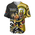 Custom AFL Richmond NAIDOC Week Baseball Jersey Keep The Fire Burning Indigenous Art