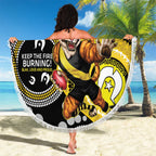 Custom AFL Richmond NAIDOC Week Beach Blanket Keep The Fire Burning Indigenous Art