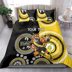 Custom AFL Richmond NAIDOC Week Bedding Set Keep The Fire Burning Indigenous Art
