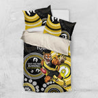 Custom AFL Richmond NAIDOC Week Bedding Set Keep The Fire Burning Indigenous Art