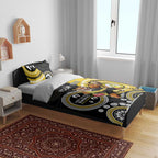 Custom AFL Richmond NAIDOC Week Bedding Set Keep The Fire Burning Indigenous Art