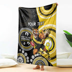 Custom AFL Richmond NAIDOC Week Blanket Keep The Fire Burning Indigenous Art
