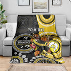 Custom AFL Richmond NAIDOC Week Blanket Keep The Fire Burning Indigenous Art