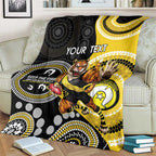 Custom AFL Richmond NAIDOC Week Blanket Keep The Fire Burning Indigenous Art