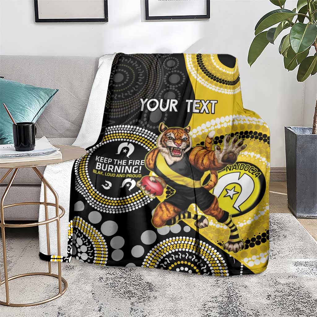 Custom AFL Richmond NAIDOC Week Blanket Keep The Fire Burning Indigenous Art