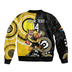 Custom AFL Richmond NAIDOC Week Bomber Jacket Keep The Fire Burning Indigenous Art