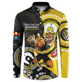 Custom AFL Richmond NAIDOC Week Button Sweatshirt Keep The Fire Burning Indigenous Art