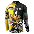 Custom AFL Richmond NAIDOC Week Button Sweatshirt Keep The Fire Burning Indigenous Art