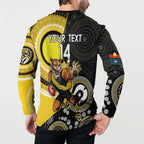Custom AFL Richmond NAIDOC Week Button Sweatshirt Keep The Fire Burning Indigenous Art