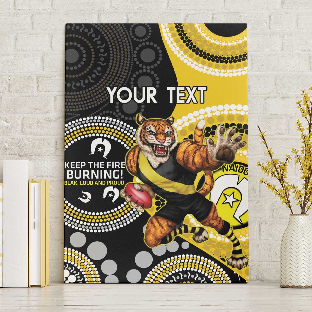 Custom AFL Richmond NAIDOC Week Canvas Wall Art Keep The Fire Burning Indigenous Art