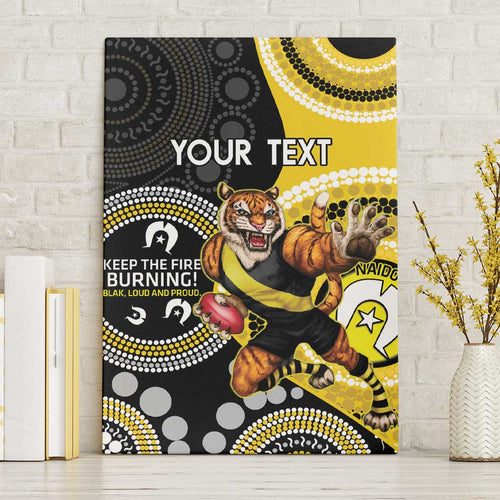 Custom AFL Richmond NAIDOC Week Canvas Wall Art Keep The Fire Burning Indigenous Art