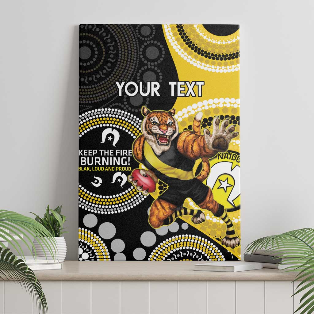 Custom AFL Richmond NAIDOC Week Canvas Wall Art Keep The Fire Burning Indigenous Art