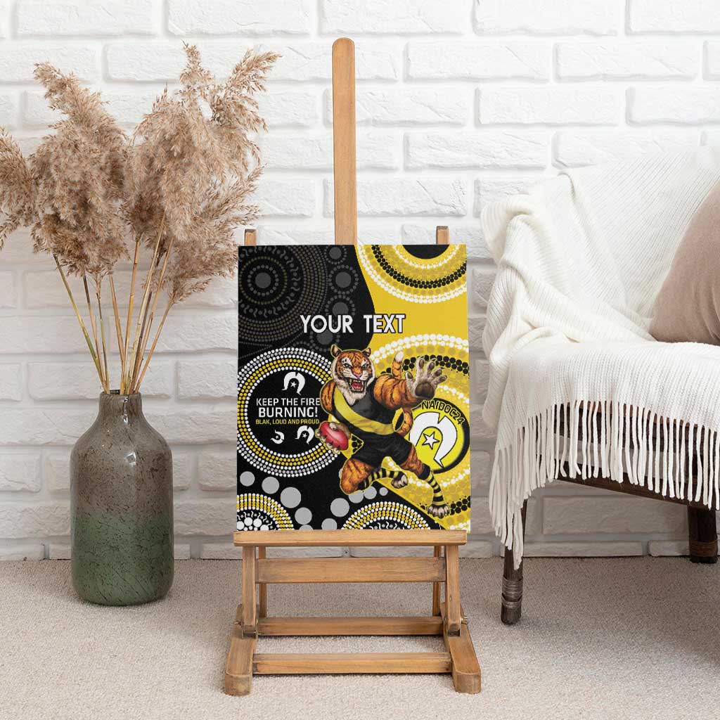 Custom AFL Richmond NAIDOC Week Canvas Wall Art Keep The Fire Burning Indigenous Art