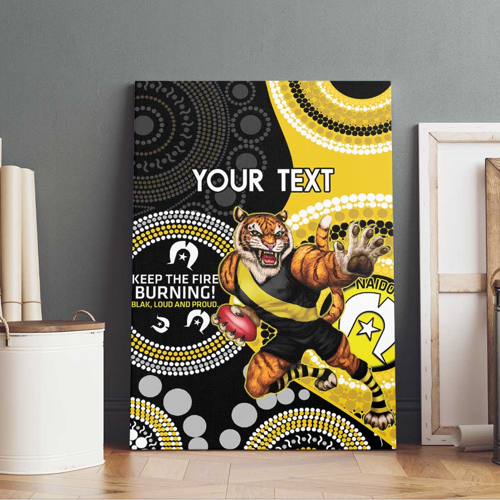Custom AFL Richmond NAIDOC Week Canvas Wall Art Keep The Fire Burning Indigenous Art