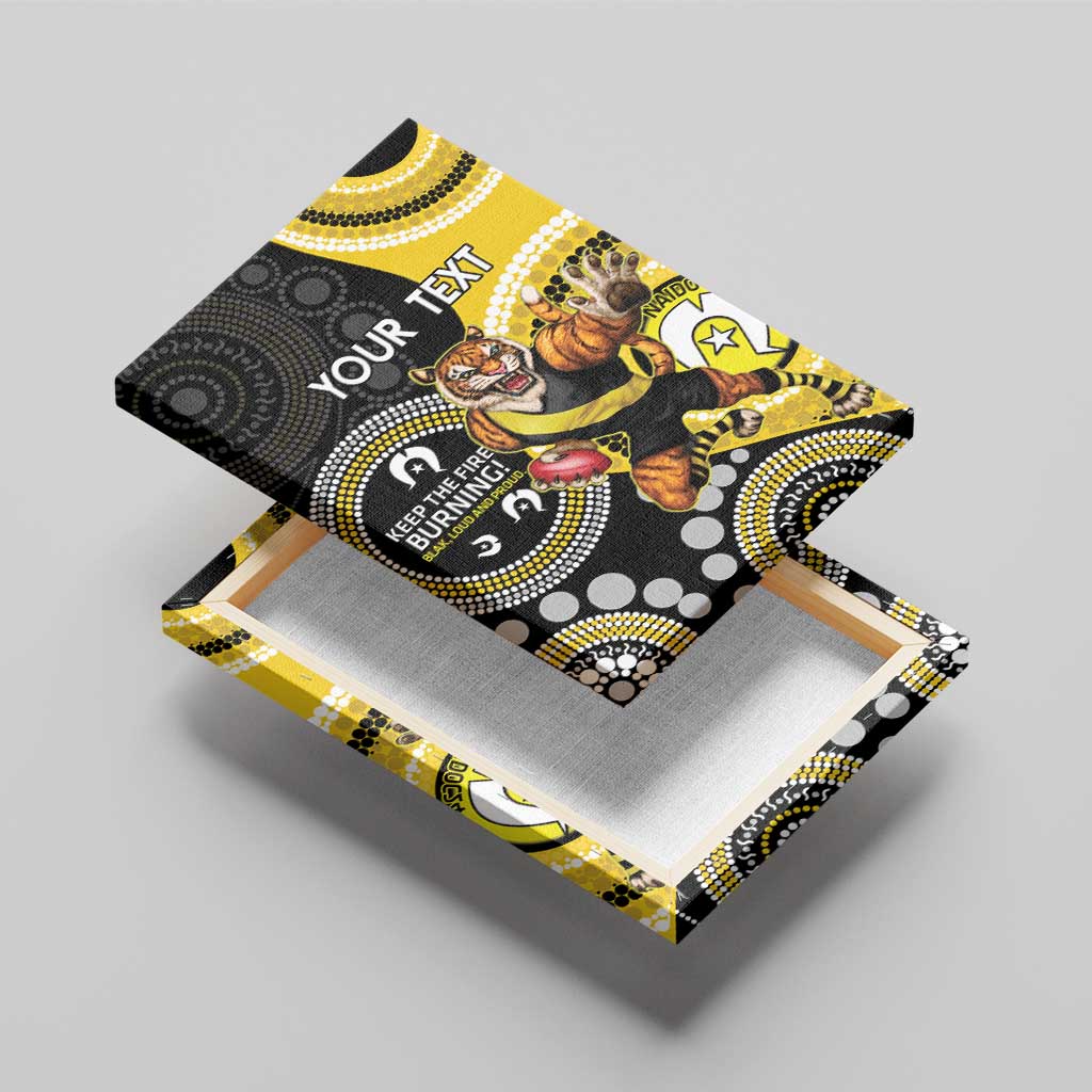 Custom AFL Richmond NAIDOC Week Canvas Wall Art Keep The Fire Burning Indigenous Art