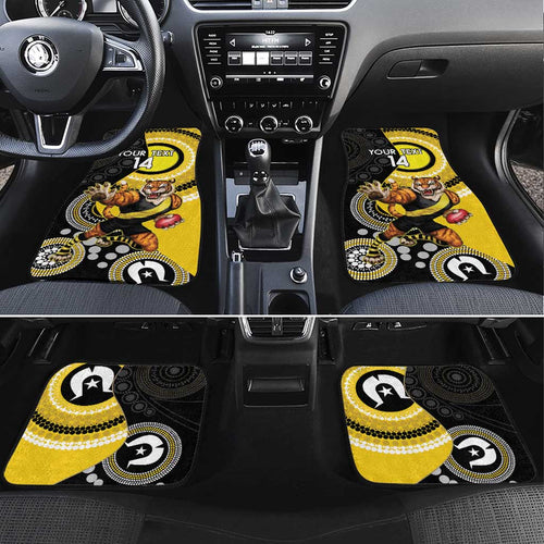 Custom AFL Richmond NAIDOC Week Car Mats Keep The Fire Burning Indigenous Art