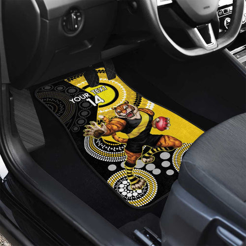 Custom AFL Richmond NAIDOC Week Car Mats Keep The Fire Burning Indigenous Art