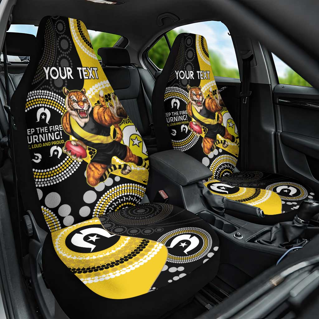 Custom AFL Richmond NAIDOC Week Car Seat Cover Keep The Fire Burning Indigenous Art