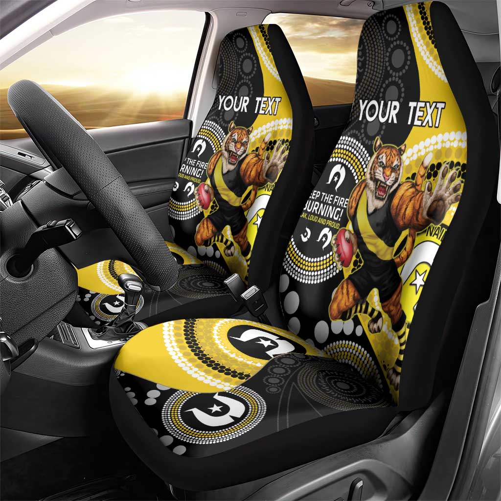 Custom AFL Richmond NAIDOC Week Car Seat Cover Keep The Fire Burning Indigenous Art