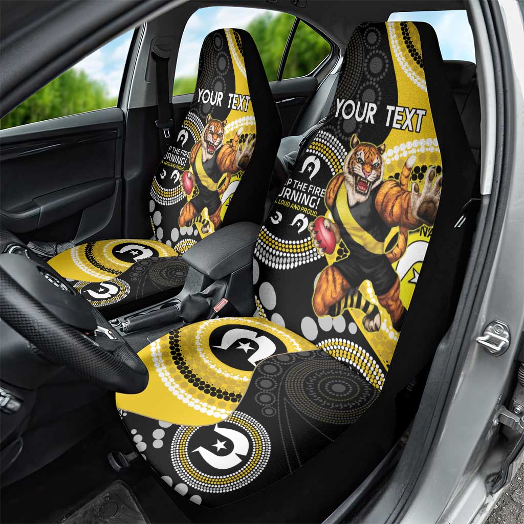 Custom AFL Richmond NAIDOC Week Car Seat Cover Keep The Fire Burning Indigenous Art