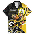Custom AFL Richmond NAIDOC Week Family Matching Mermaid Dress and Hawaiian Shirt Keep The Fire Burning Indigenous Art