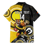 Custom AFL Richmond NAIDOC Week Family Matching Mermaid Dress and Hawaiian Shirt Keep The Fire Burning Indigenous Art