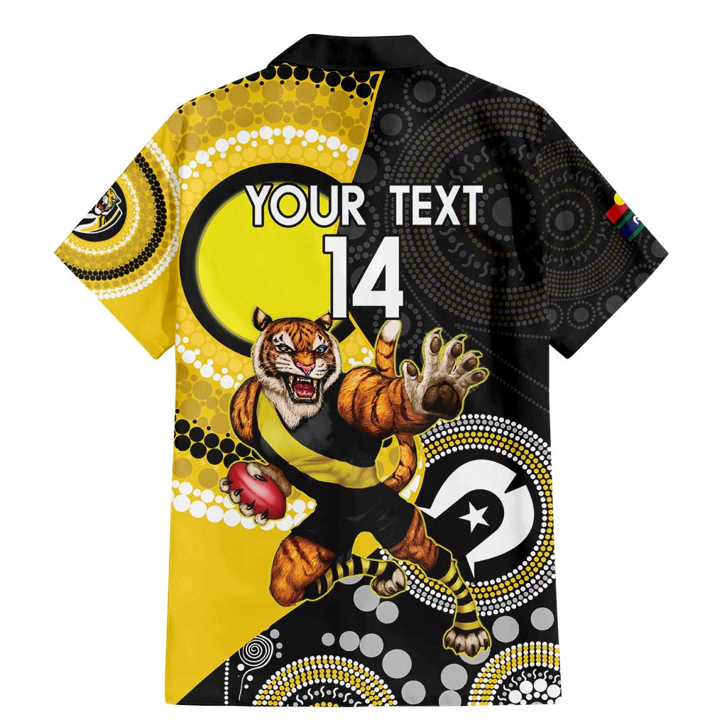Custom AFL Richmond NAIDOC Week Family Matching Mermaid Dress and Hawaiian Shirt Keep The Fire Burning Indigenous Art