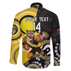 Custom AFL Richmond NAIDOC Week Family Matching Tank Maxi Dress and Hawaiian Shirt Keep The Fire Burning Indigenous Art
