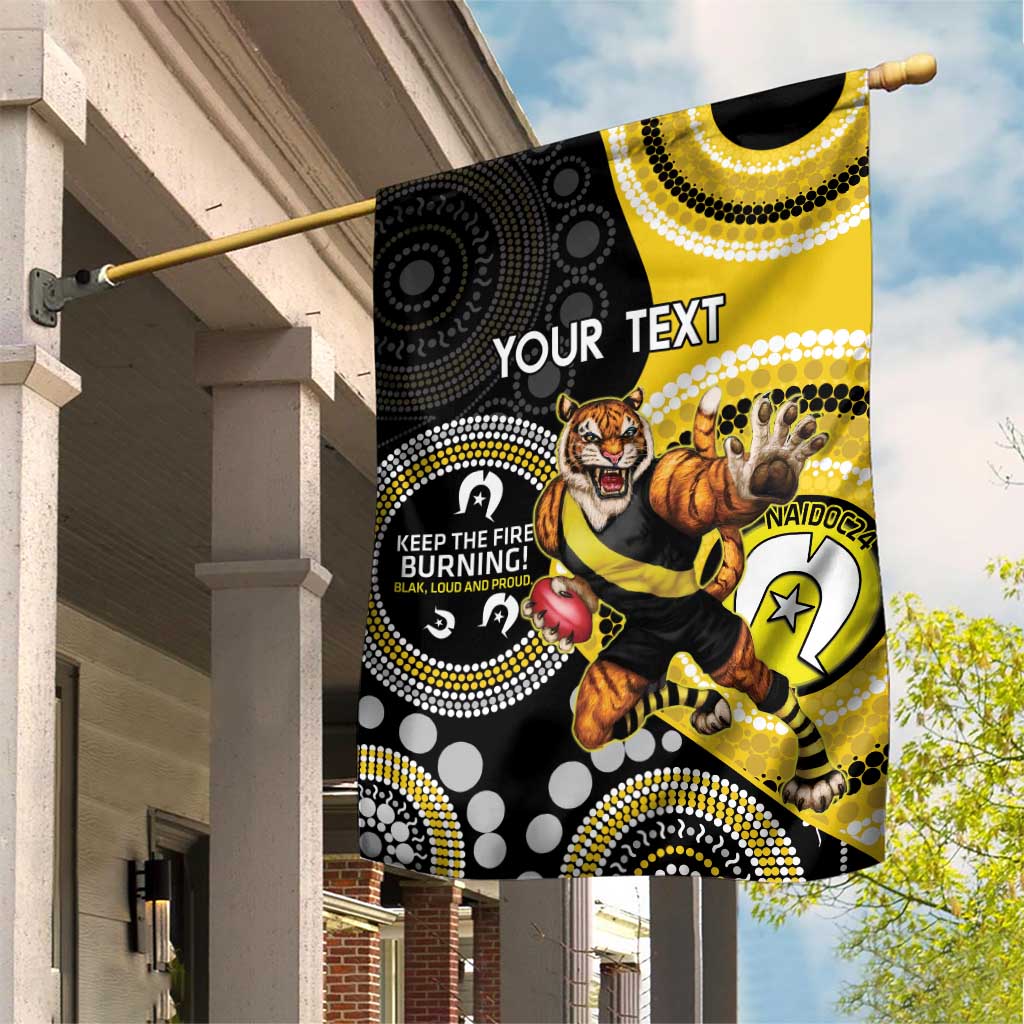 Custom AFL Richmond NAIDOC Week Garden Flag Keep The Fire Burning Indigenous Art