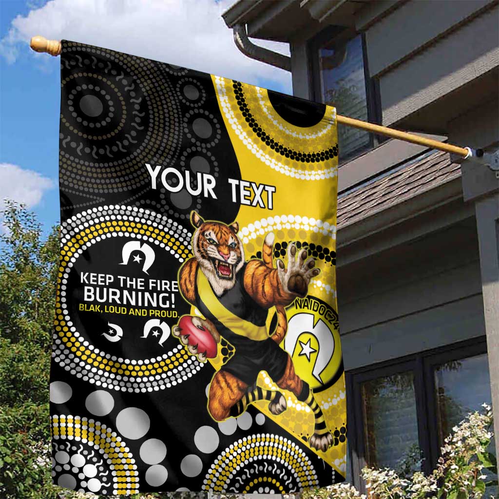Custom AFL Richmond NAIDOC Week Garden Flag Keep The Fire Burning Indigenous Art
