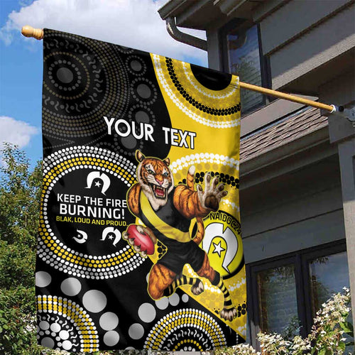 Custom AFL Richmond NAIDOC Week Garden Flag Keep The Fire Burning Indigenous Art