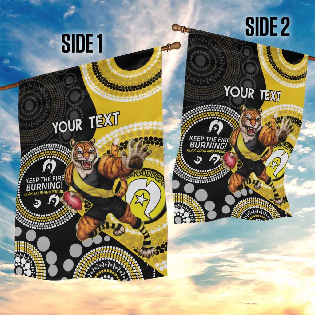 Custom AFL Richmond NAIDOC Week Garden Flag Keep The Fire Burning Indigenous Art